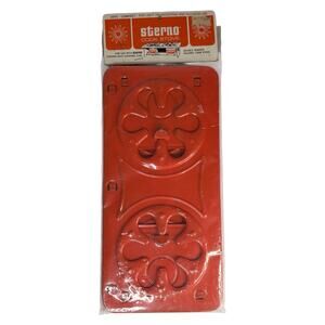 VTG Sterno Double Burner Folding Camping Cook Stove Orange NEW Old Stock #46-USA